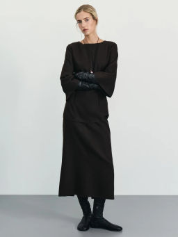 Юбка миди с шерстью / Zarina