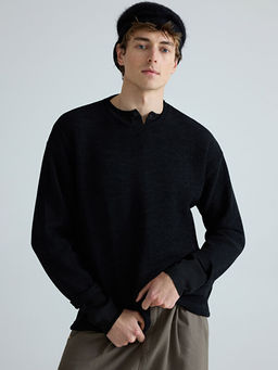 Bisiklet Yaka Erkek Triko Kazak