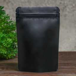 Цена за 100 шт. Пакет дой-пак, матовый, черный, 10×15×4 см