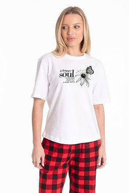 Футболка с принтом М326065Пб белый