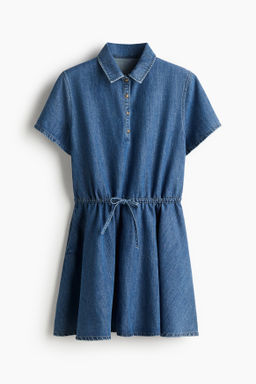 Vestido denim con cord?n de ajuste