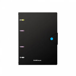 Цена за 24 шт. Тетрадь общая с пластиковой обложкой на кольцах ErichKrause Accent, ассорти, А5, 80 листов, клетка, на кнопке  фото 4