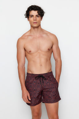 TRENDYOL MAN Siyah-Turuncu Standart Boy Geometrik Mayo Deniz Sortu TMNSS22DS0011 - Trendyolmilla фото 5