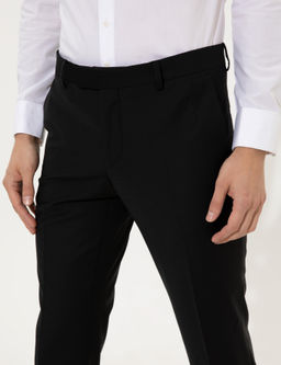 Черные зауженные брюки из ткани - Cacharel фото 6