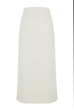 TRENDYOLMILLA Ekru Dugme Kapamal? Denim Kot Etek TCTSS23EE00024  фото 19