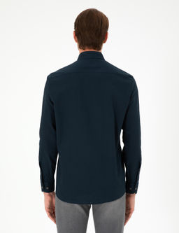 Рубашка Pierre Cardin Regular Fit дл рукав темно‑синяя