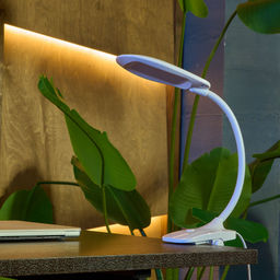 TLD-546 White/LED/350Lm/4500K Светильник настольный прищепка, 5W. Механический выключатель. Белый. ТМ Uniel