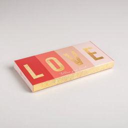Цена за 5 шт. Коробка для шоколада, кондитерская упаковка «With Love», 17.3 х 8.8 х 1.5 см