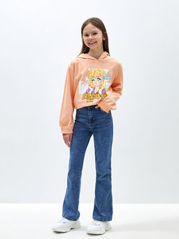 Basic ?spanyol Pa?a K?z ?ocuk Jean Pantolon
