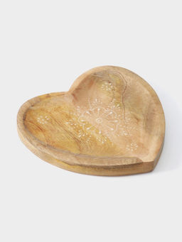 Блюдо в форме сердца Пряник, 20.5?20?2.3 см, дерево манго