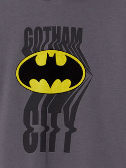 Kap??onlu Batman Bask?l? Uzun Kollu Erkek ?ocuk Sweatshirt - Waikiki фото 2