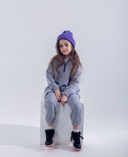 073 Детский костюм, серый меланж (3хнитка петля) - Knitka wear фото 5