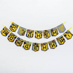 Посуда одноразовая бумажная на 6 персон «С Днем Рождения», Трансформеры