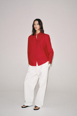 CAMISA POPEL?N ZW COLLECTION / Rojo