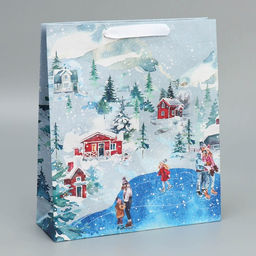 Пакет крафтовый вертикальный Чудеса случаются, M 26 30 9 см