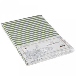 Скатерть 200х145см "Виши" полоса, длина стола до 160см, на 6-8 персон, рогожка, хлопок "Премиум" 186г/м2, упаковка классическая 28х41см, "Домашняя мода" (Россия)