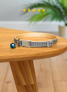 Ошейник для кошек, принт клетка, цвет в ассортименте PS075