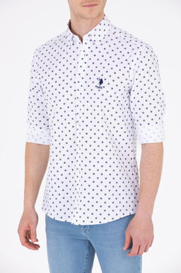 Мужская белая рубашка с длинным рукавом - U.s. polo assn фото 6