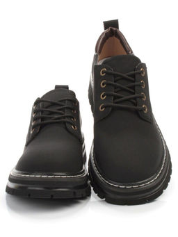 03-P8204-2 BLACK Полуботинки женские (натуральная кожа, нубук)