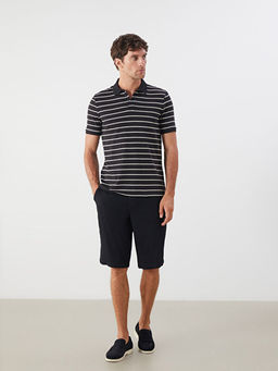 Polo Yaka ?izgili Penye Erkek Ti??rt