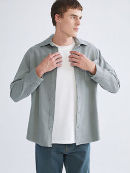 Regular Fit Uzun Kollu Erkek Jean G?mlek