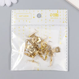 Цена за 10 шт. Замок для шкатулки Ажурный цветок 1,7х1,7 см А-007 - Арт узор фото 5