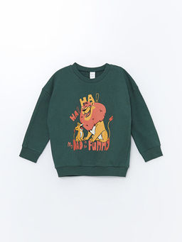 Bisiklet Yaka Uzun Kollu Erkek Bebek Sweatshirt