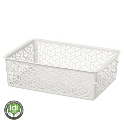 Цена за 2шт. Корзина для хранения универсальная "Linden" светло-серый 2л, 23*16*7 см