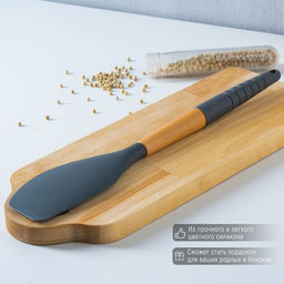 Лопатка Доляна Брауни, 32?6 см, серая, бежевая  фото 5