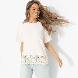 Футболка из трикотажа-лапша, Знак принцессы (беж)