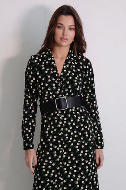 Платье-рубашка с английским воротником принт - Martichelli фото 178