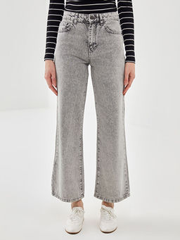 Wideleg Kad?n Jean Pantolon