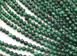 Бусины из малахита шарик гр.5мм, 39см, 72 бусины Радуга камня