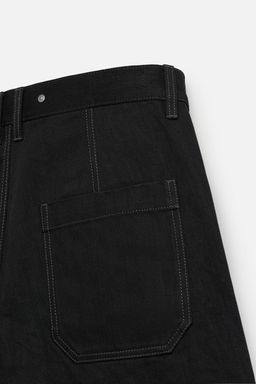 BAGGY FIT DENIM BERMUDA SHORTS WITH STITCHING - Zara фото 18