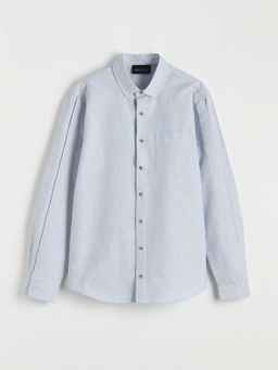 Kolay Giyilebilir ?n Pat? ve Kollar? C?rt C?rtl? Erkek G?mlek