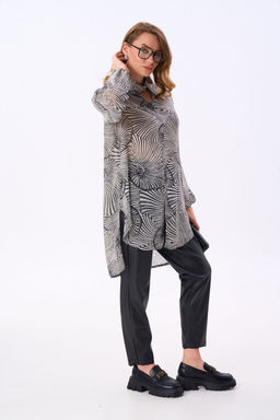 Костюм NIKVA н818-3 чёрный и чёрно-белые ракушки фото 4