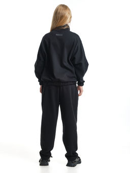 Спортивный костюм для девочки на молнии в школу UD 8023 черный - Mini maxi фото 2