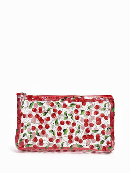 Косметичка ПВХ Вишня 25*5*15, отд на молнии, прозрачный