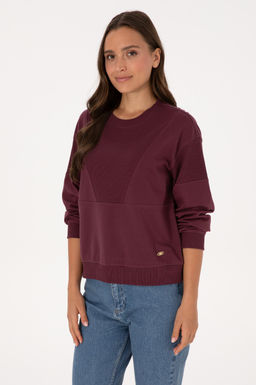 Kad_n Bordo Pamuklu Bisiklet Yaka Sweatshirt - U.s. polo assn фото 3