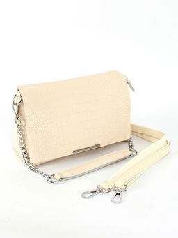 Сумка женская натуральная кожа JRP-9717, 3отд, плечевой ремень, (УЦЕНКА/ДЕФЕКТ: порез на дне) бежевый 265585