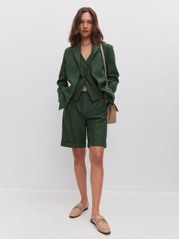 Однобортный жакет из вискозы