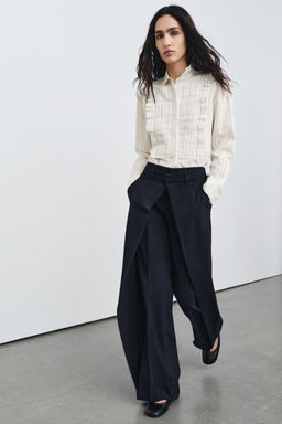 PLEATED WIDE-LEG TROUSERS ZW COLLECTION