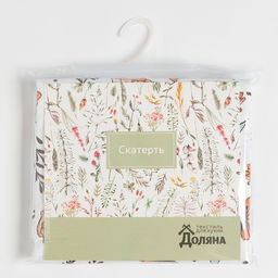 Скатерть Доляна Oleander 149х220 см, 100% хлопок, рогожка 164 г/м2  фото 7