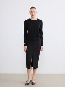 Bisiklet Yaka Kad?n Triko Kazak