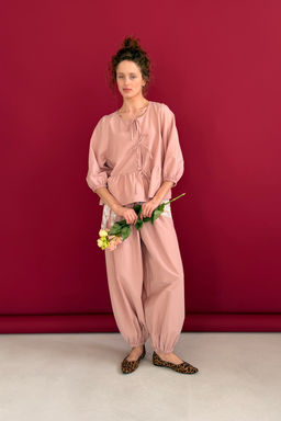 Блузка NATURE093/06/Пудровый - M&G all natural фото 3