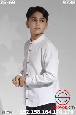 Школьная льняная рубашка для мальчика - Bruno фото 4