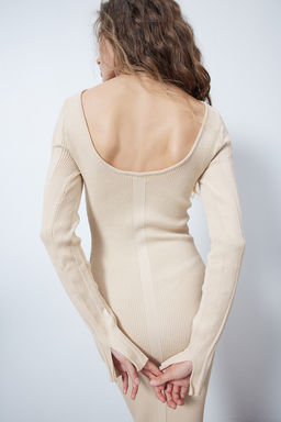 Vestido ajustado de punto con espalda descubierta - H&m фото 4
