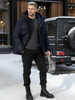 Горнолыжная куртка MTFORCE мужская темно-синего цвета 2302TS  фото 30