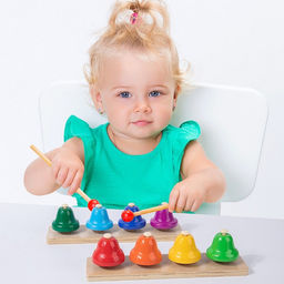 Музыкальная игрушка «Восьми тональные колокольчики» 23×6×12.5 см