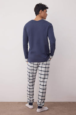 TRENDYOL MAN Lacivert Orme Pijama Tak?m? TMNAW25PT00071 - Trendyolmilla фото 4